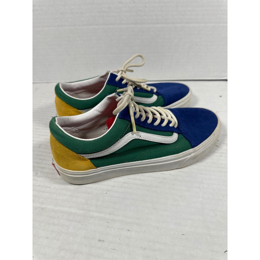 Vans Old Skool Yacht Club Blue Green Yellow Red Colorblock Skate Shoes Sneakers - Picture 5 of 12